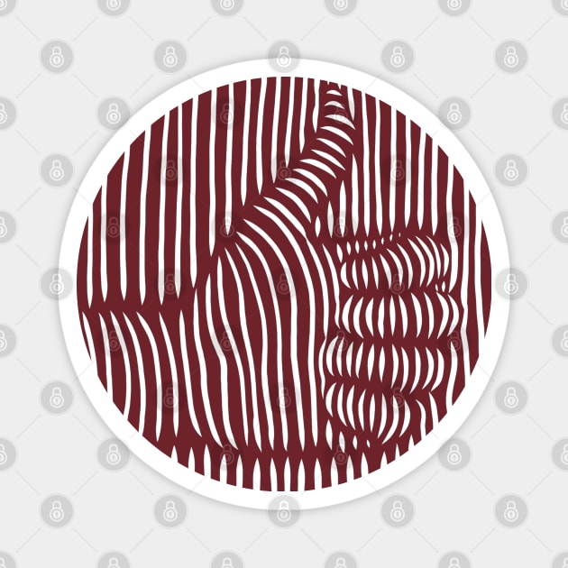 Thumps Up - Cool Striped Design Artwork Magnet by Artistic muss